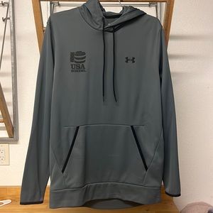Under Armour Charcoal Pull Over Fleece Size Medium. United States Boxing